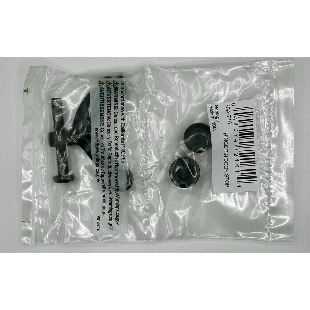 NEW SCHLAGE HINGE PIN DOOR STOP BLACK 70A-716A